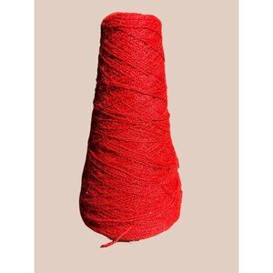 Red Acrylic Yarn Cone Lace 92g .07 g / yd